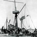 Acorazado El Maine hundido en la Bahia de La Habana