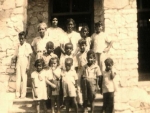Alumnos de la escuela, Los Colonos, 1940.