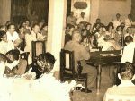 Reunion en la Sociedad Popular Pinera preparandose para una visita del Presidente de Cuba; Fulgencio Batista