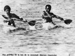 Marrero( Izquierda) y Edicto Gilbert. Carrera de 25 kilometros en octubre de 1969 en la Presa Viet Nam